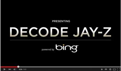 DECODE JAY-Z with Bing campaign